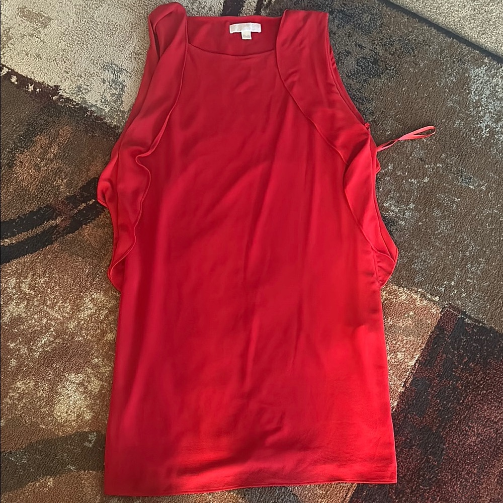 Elegant Red Sleeveless Top
